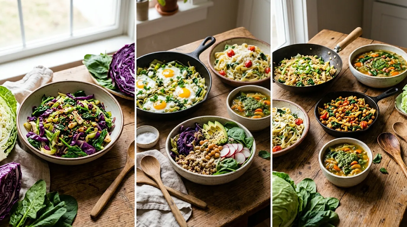 Cabbage Spinach Recipes Ideas: 12 Easy and Healthy Ways to Use Them